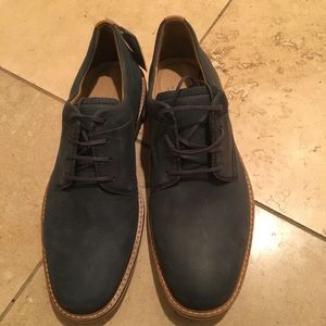 Ecco 홈홚홣’홨 blue leather shoes sz 41 or 9.